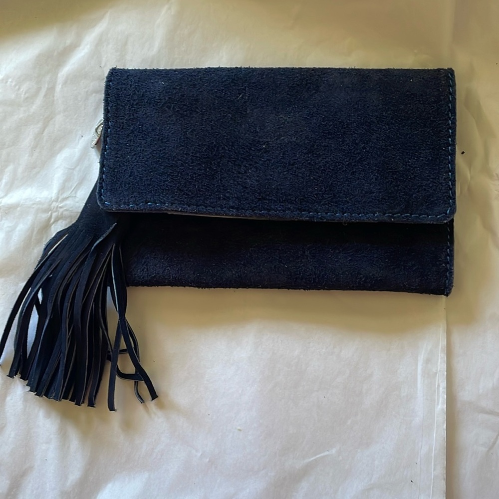Mersea Belt Bag with Tassel - Navy Suede